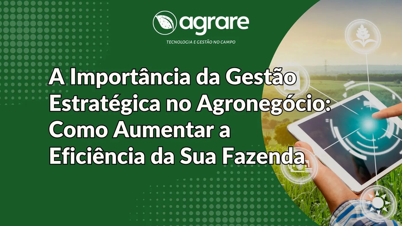A Importância da Gestão Estratégica no Agronegócio: Como Aumentar a Eficiência da Sua Fazenda